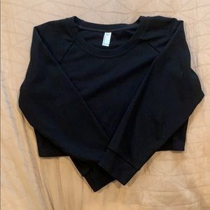 American Apparel Cropped Pullover Sweatshirt, L